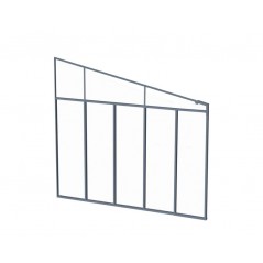 Canopia Pared lateral de pérgola de 3 m gris