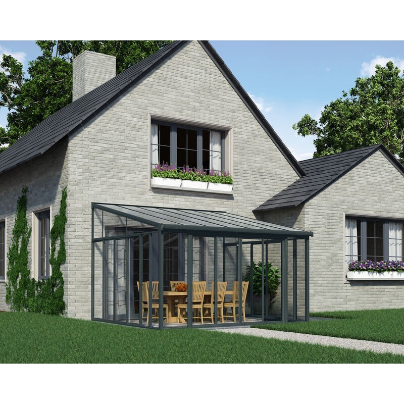 Canopia Pérgola Cerrada de Aluminio San Remo 4X4,4 m Blanco