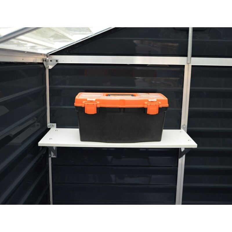 Canopia Caseta de jardín claraboya de policarbonato 154 x 185 x 217 cm gris oscuro