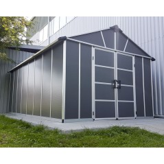 Canopia Caseta de Jardín Yukon de Policarbonato 643X332X252 cm Gris Suelo Incluido