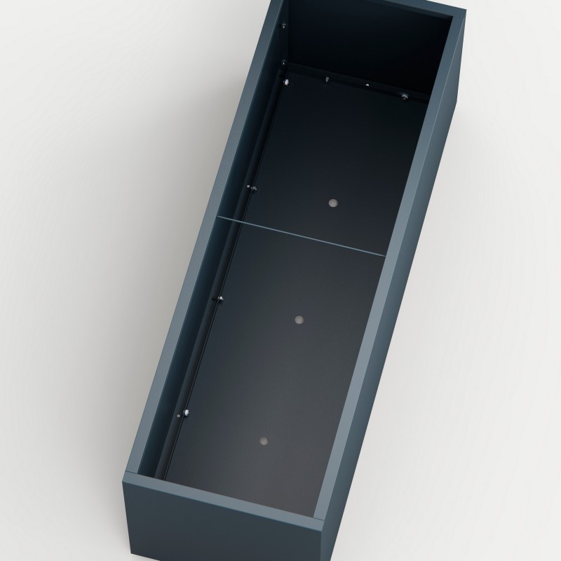 Jardinera Herstera PLANTER 50 de metal color antracita 150x50x50 cm