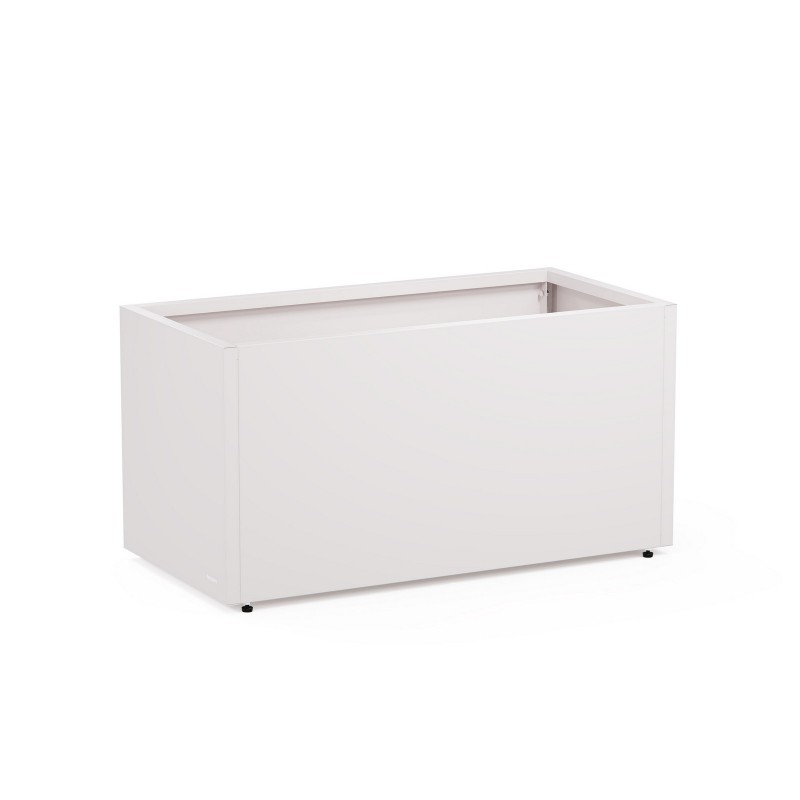 Jardinera Herstera PLANTER 50 de metal color blanco 100x50x50 cm