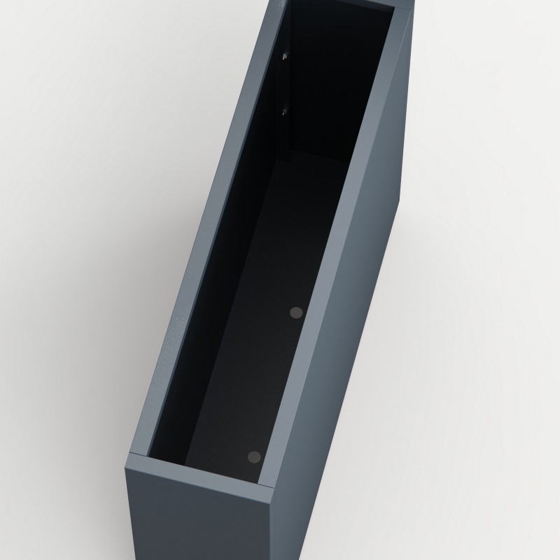 Jardinera alta Herstera PLANTER DIVIDER 25 de metal color antracita 100x25x80 cm