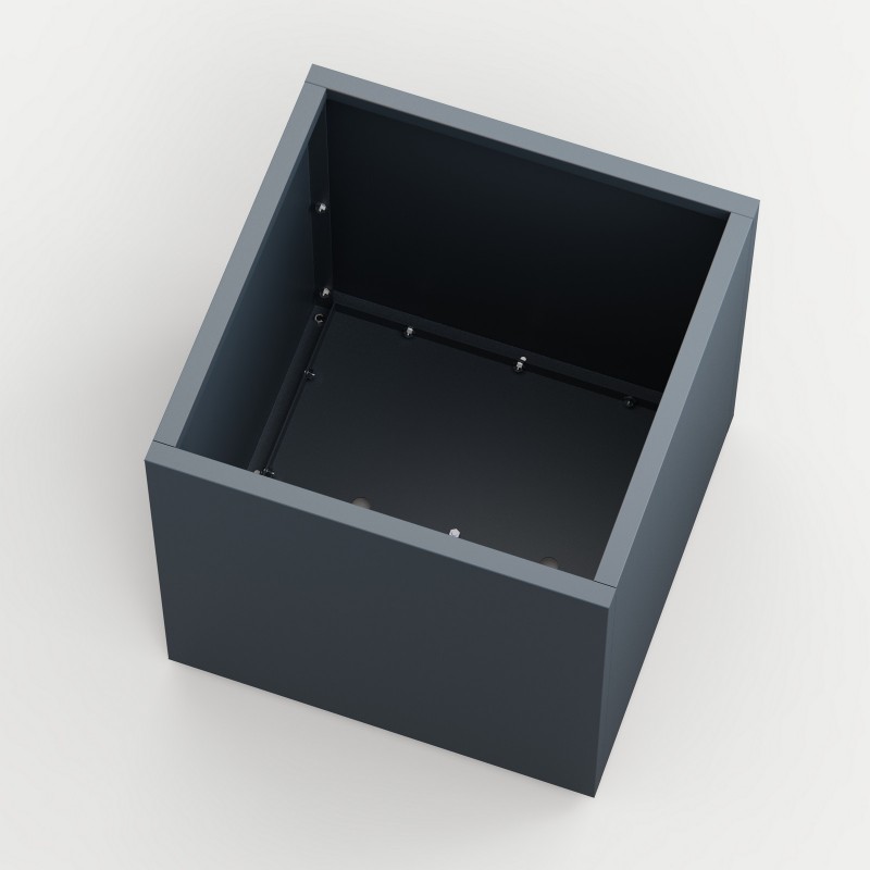 Herstera PLANTER CUBE 60 Cube Metal Planter Anthracite 60x60x60 cm