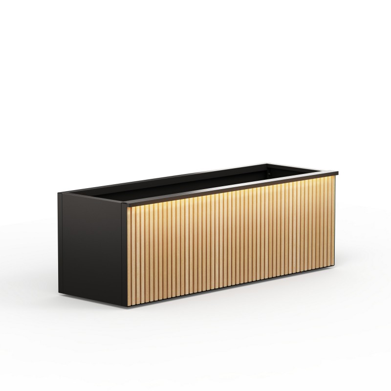 Soporte magnético Herstera para luces color antracita para jardineras DECO 150x7x3 cm