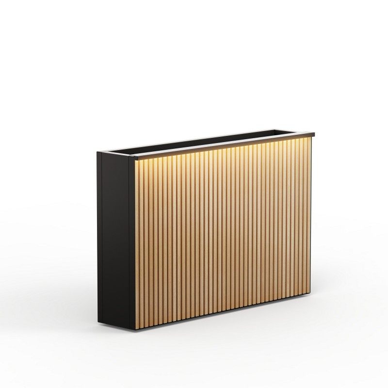 Soporte magnético Herstera para luces color antracita para jardineras DECO 120x7x3 cm