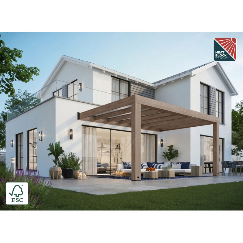 Pérgola Canopia Helsinki 3 X 4,7 m Pérgola de madera de cedro