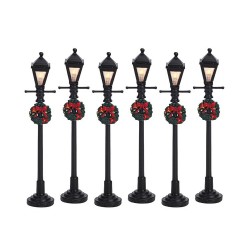Gas Lantern Street Lamp Set Of 6 B/O (4.5V) Cod. 64499