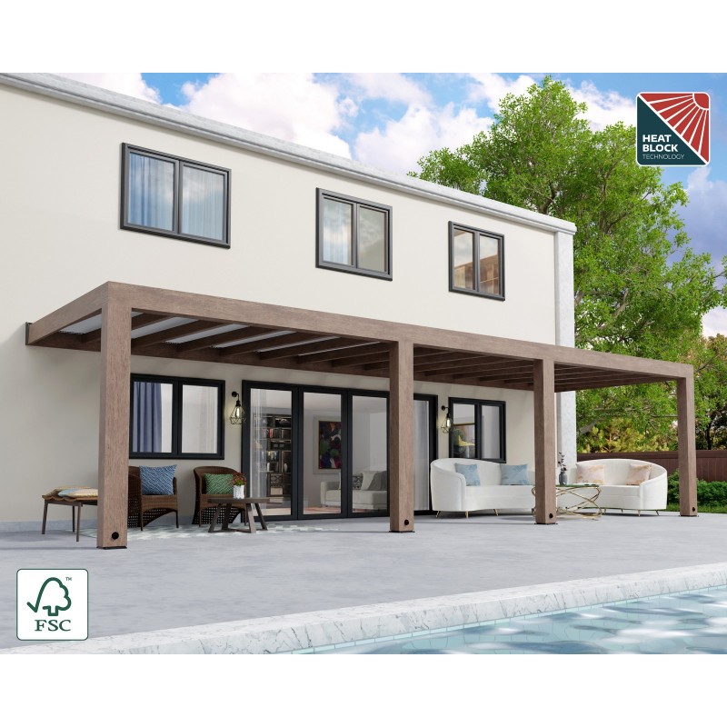 Pérgola Canopia Helsinki Pérgola de madera de cedro 3 x 10 m