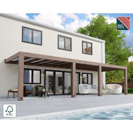 Pérgola Canopia Helsinki Pérgola de madera de cedro 3 x 10 m