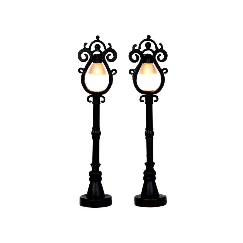 Parisian Street Lamp S/2 B/O 4.5V Cod. 44757
