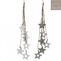 Estrellas ornamentales para colgar Blanco o Plata