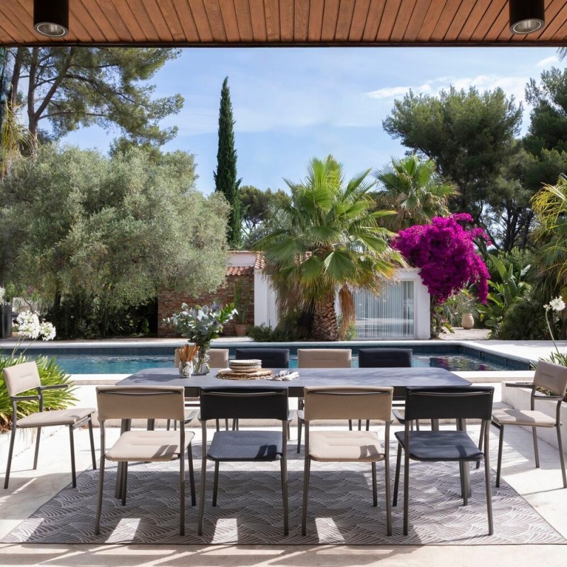 Mesa de jardín extensible ORON 170/205x100 cm LaFuma LFM5322 Fusain/Titane