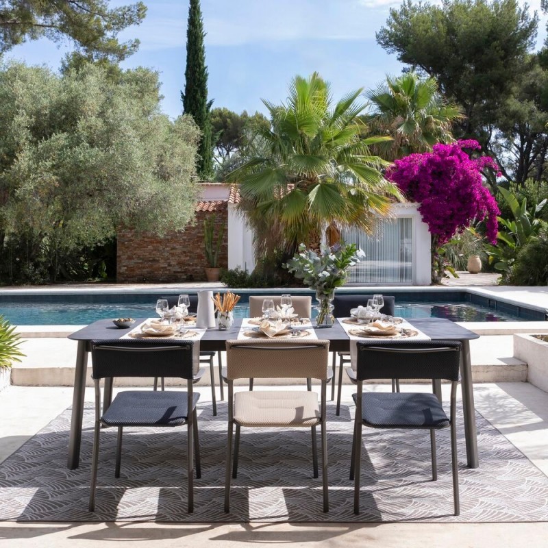 Mesa de jardín extensible ORON 170/205x100 cm LaFuma LFM5322 Fusain/Titane