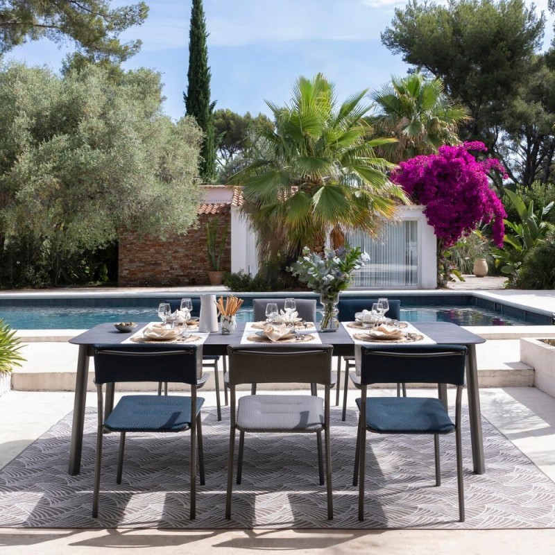 Mesa de jardín extensible ORON 170/205x100 cm LaFuma LFM5322 Fusain/Titane