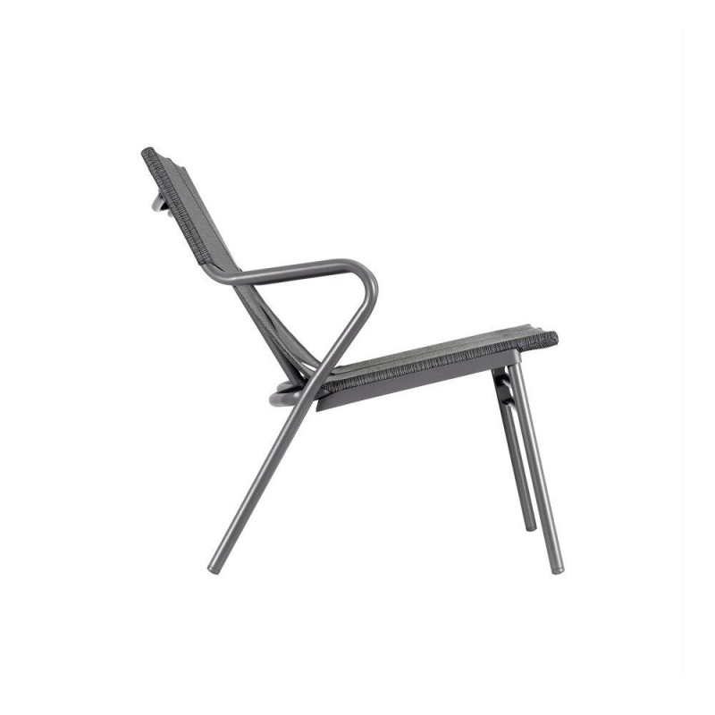 Low padded bench VENCE LaFuma LFM5287 Obsidian/Titane Low padded bench VENCE LaFuma LFM5287 Obsidian/Titane