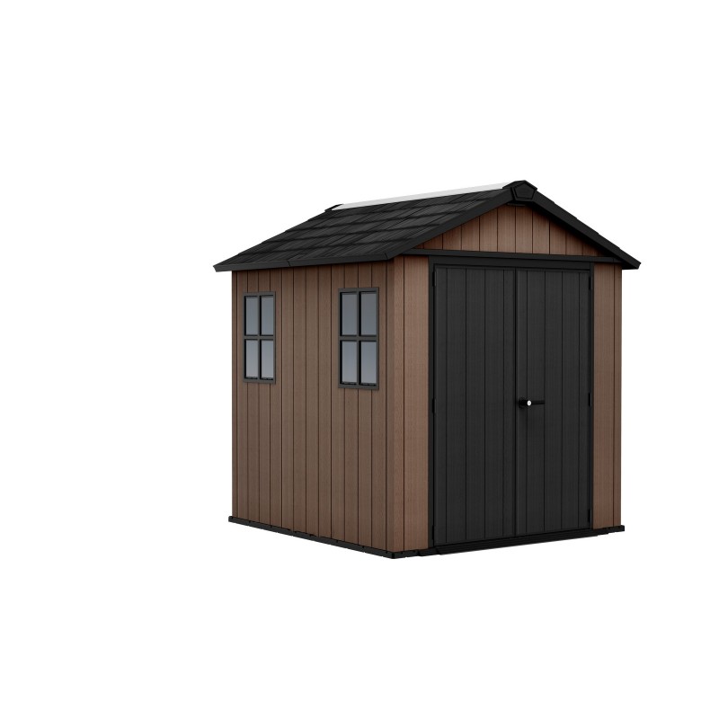 Caseta de jardín Keter de resina NEWTON PLUS 775 - Doble elección de montaje