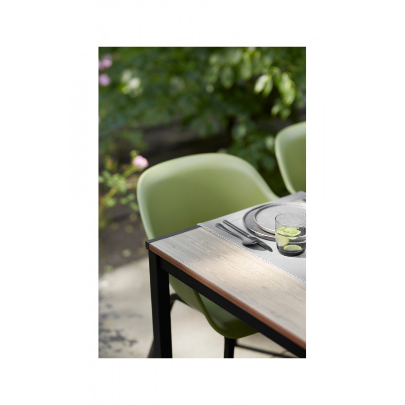 Mesa Keter PORTO 160 con estructura efecto madera y grafito