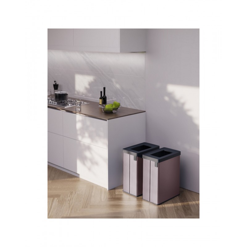 Keter Cubo de Basura VERTO Recycle Rosa Perla