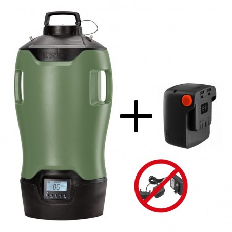 Stocker Geyser Nebulizador Repelente de Mosquitos E-25 MI 21V Verde + 1 Batería Power 21V 2.6Ah