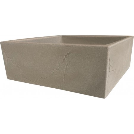 Jarrón Ardesia Cubo Bajo