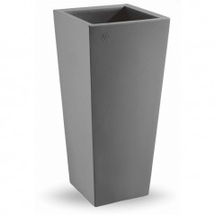 Vaso Genesis Quadro Alto 70 cm Grigio Fumo Fine Serie