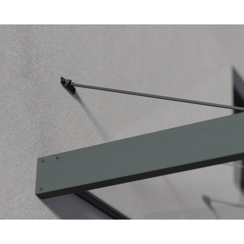 Toldo exterior Canopia Sophia XL 565 x 140 x 67 cm - Panel transparente de estructura gris