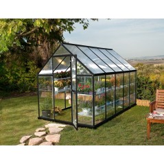 Canopia Hybrid Polycarbonate Garden Greenhouse 306X185X208 cm Grey