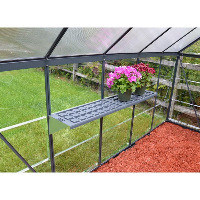 Canopia Hybrid Polycarbonate Garden Greenhouse 306X185X208 cm Grey