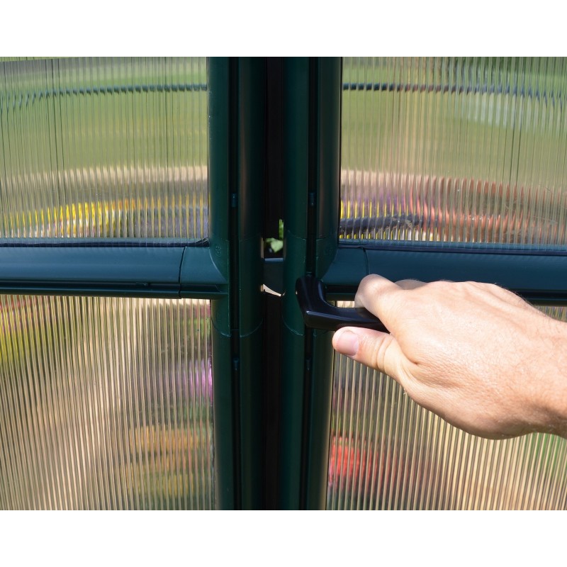 Canopia Hobby Gardener Double Layer Polycarbonate Garden Greenhouse 391X266X208 cm Green