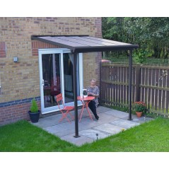 Pérgola Canopia Sierra Adosada en Aluminio 2,3X2,3 m Gris