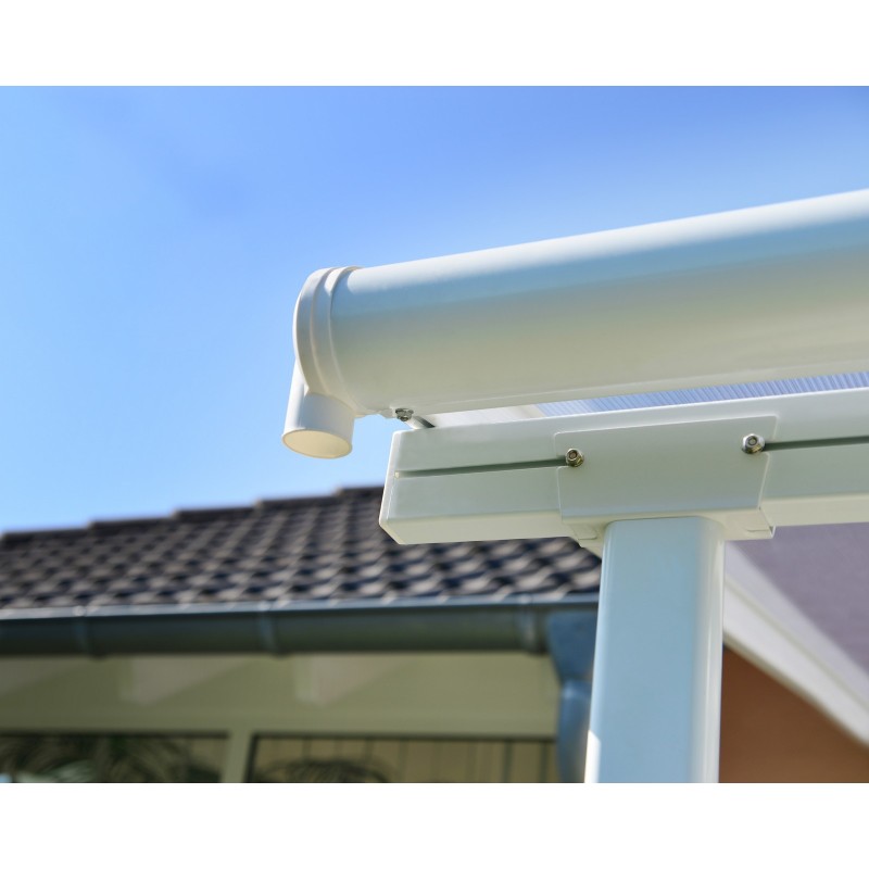 Pérgola Canopia Sierra Adosada en Aluminio 2,3X2,3 m Blanco