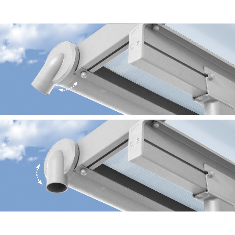 Pérgola Canopia Sierra Adosada en Aluminio 2,3X4,5 m Blanco