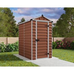 Caseta de jardín Canopia de policarbonato con claraboya (176 x 120 x 203 cm, color ámbar)