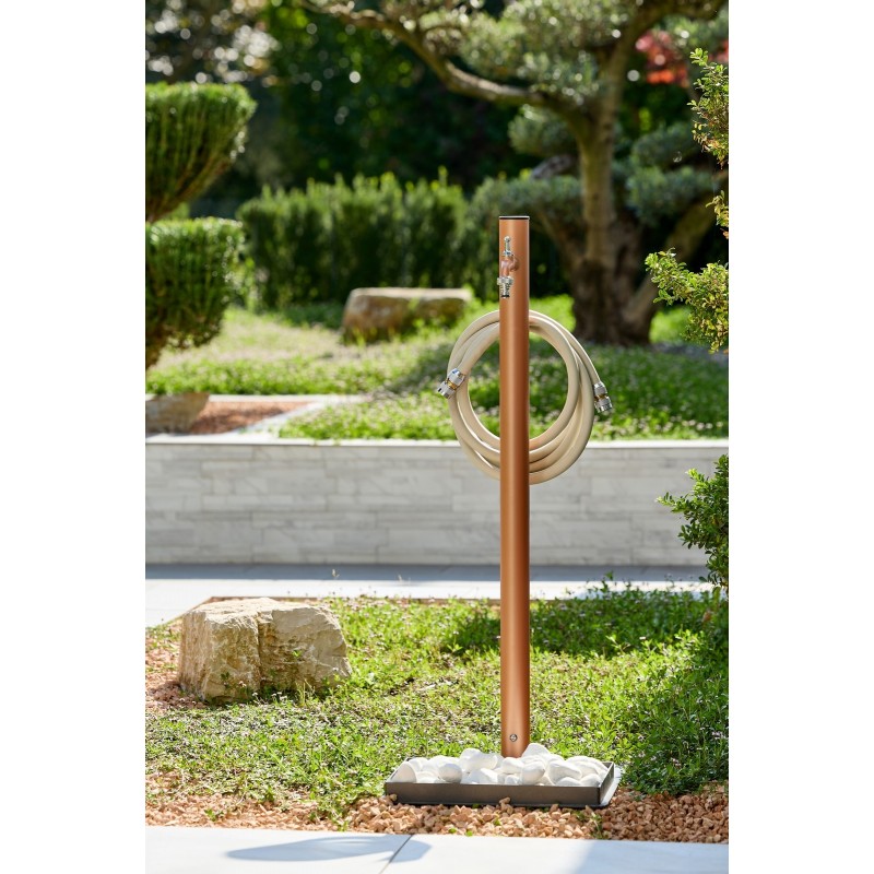 Aquapoint Loop Ground Garden Column Fountain Terracotta