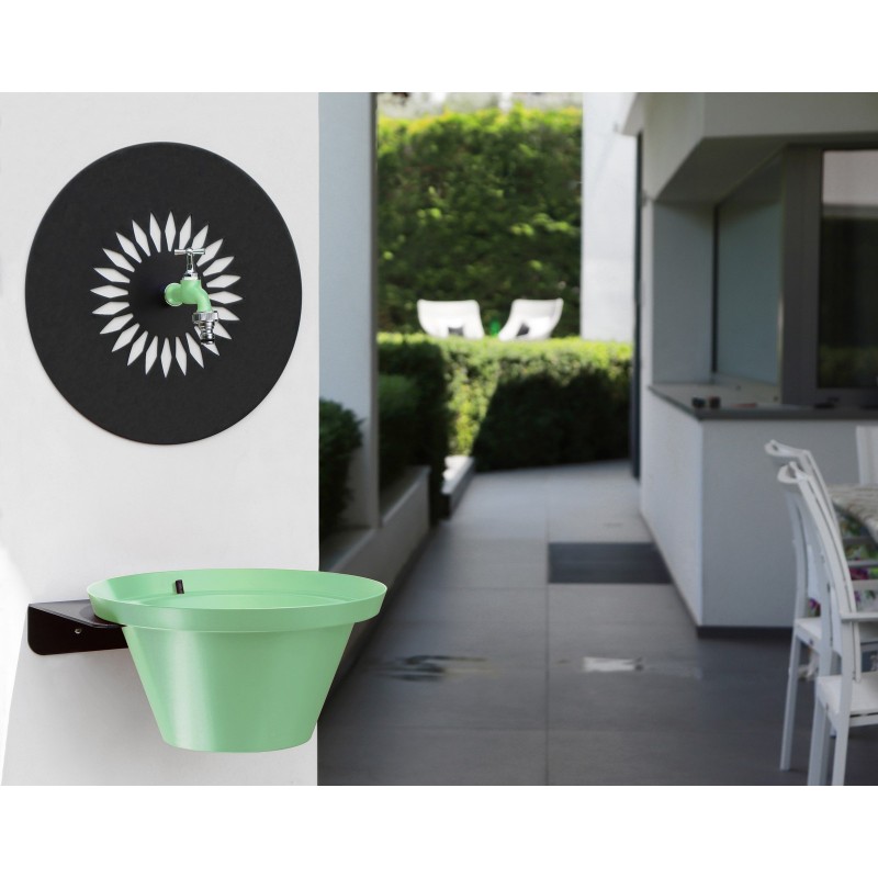 Fuente de Pared Aquapoint Daisy Fountain Sage Green