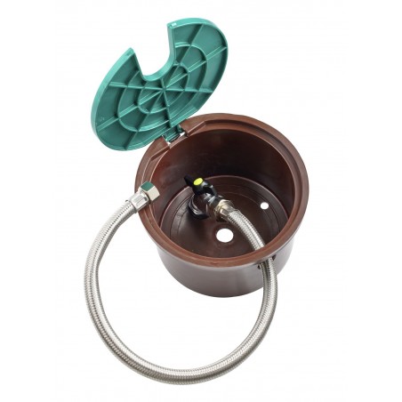 Sump with Shut-off Valve for Ground and Underground Aquapoint Fountains