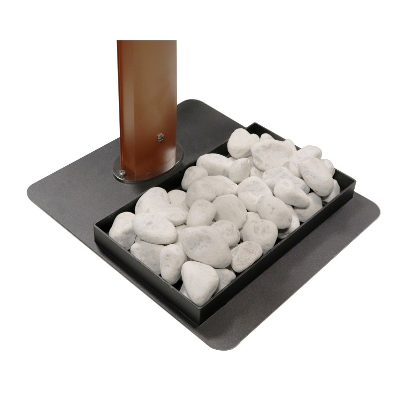 Base de acero con rejilla de drenaje para fuentes Ground Aquapoint