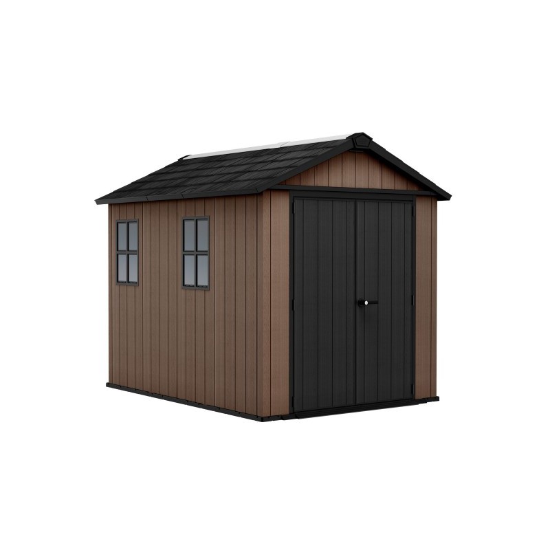 Caseta de jardín Keter de resina NEWTON PLUS 759 - Doble elección de montaje