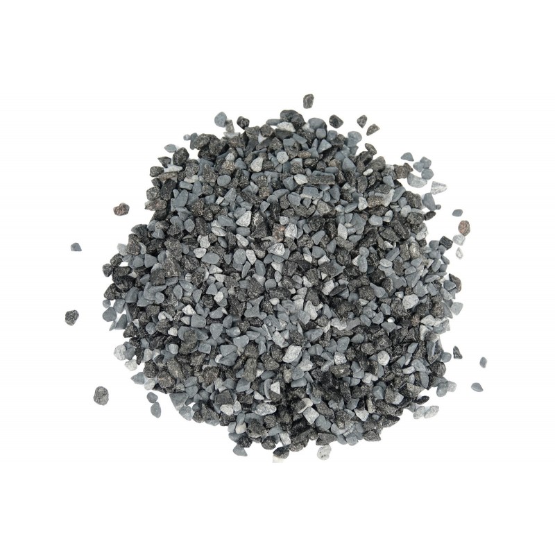 Guijarros negros y grises de grano medio 370 ml