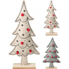 Árbol de Navidad de fieltro de 42 cm. Pieza única