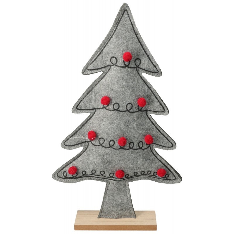 Árbol de Navidad de fieltro de 42 cm. Pieza única