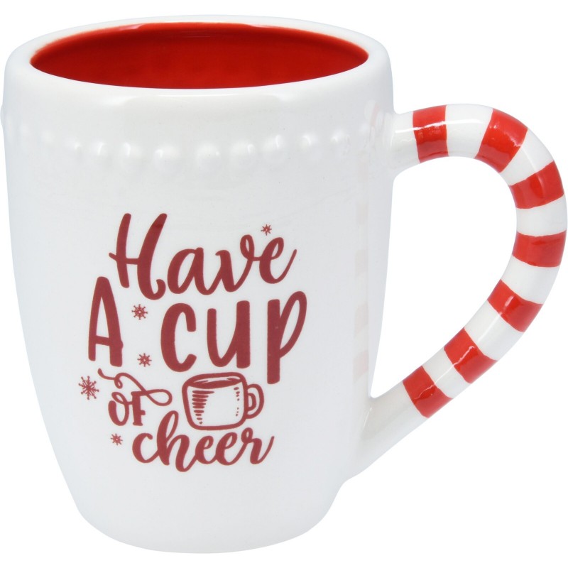 Taza navideña de cerámica de 11 cm. Pieza única