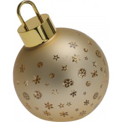 Esfera de cristal de 15 cm con LED - Dorada