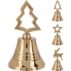 Campana de aluminio dorado de 5x10cm. Pieza única