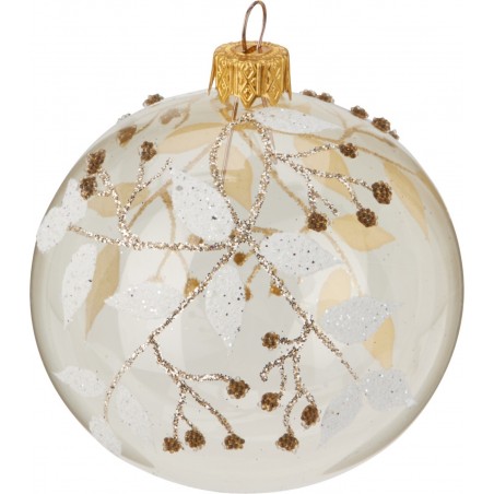 80mm Glass Christmas Ball. Single Piece