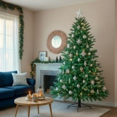 Árbol de Navidad Brampton Green h230 Ø147cm PE+PVC
