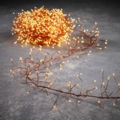 Luces navideñas con efecto cobre de 480 LED y temporizador