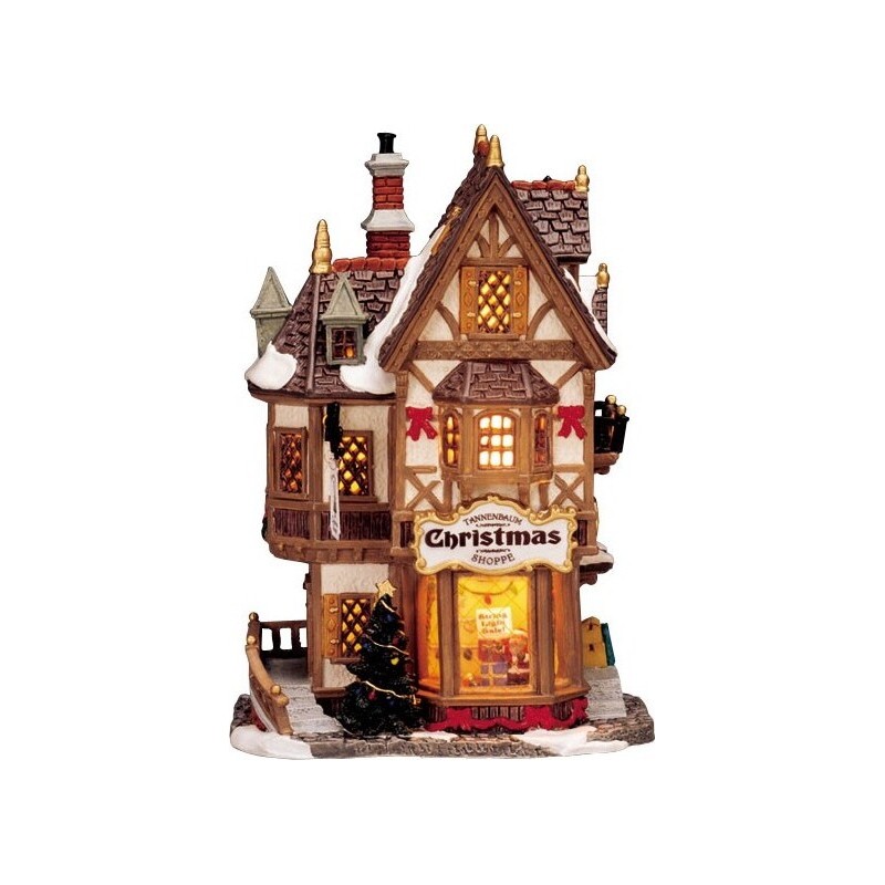 Paquete de inicio Lemax con nieve gratis - Devaney's Bakery, Tannenbaum Christmas Shoppe, Lucy's Chocolate Shop