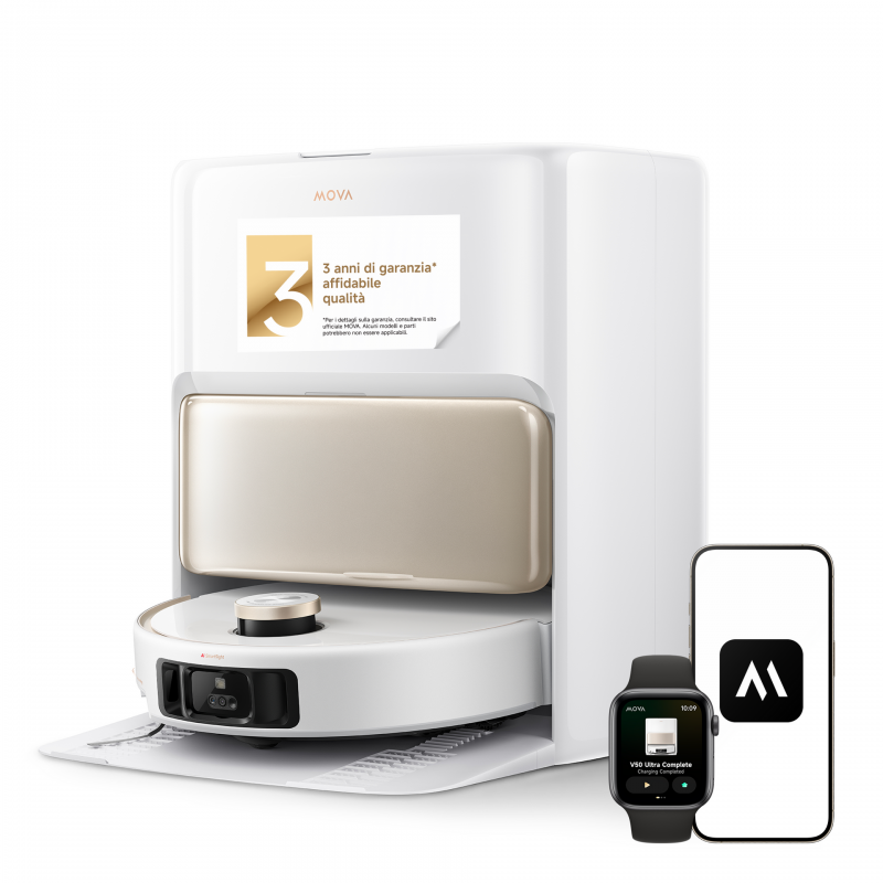 MOVA V50 VIM Ultra Complete Robot Aspirapolvere & Lavapavimenti  2-in-1